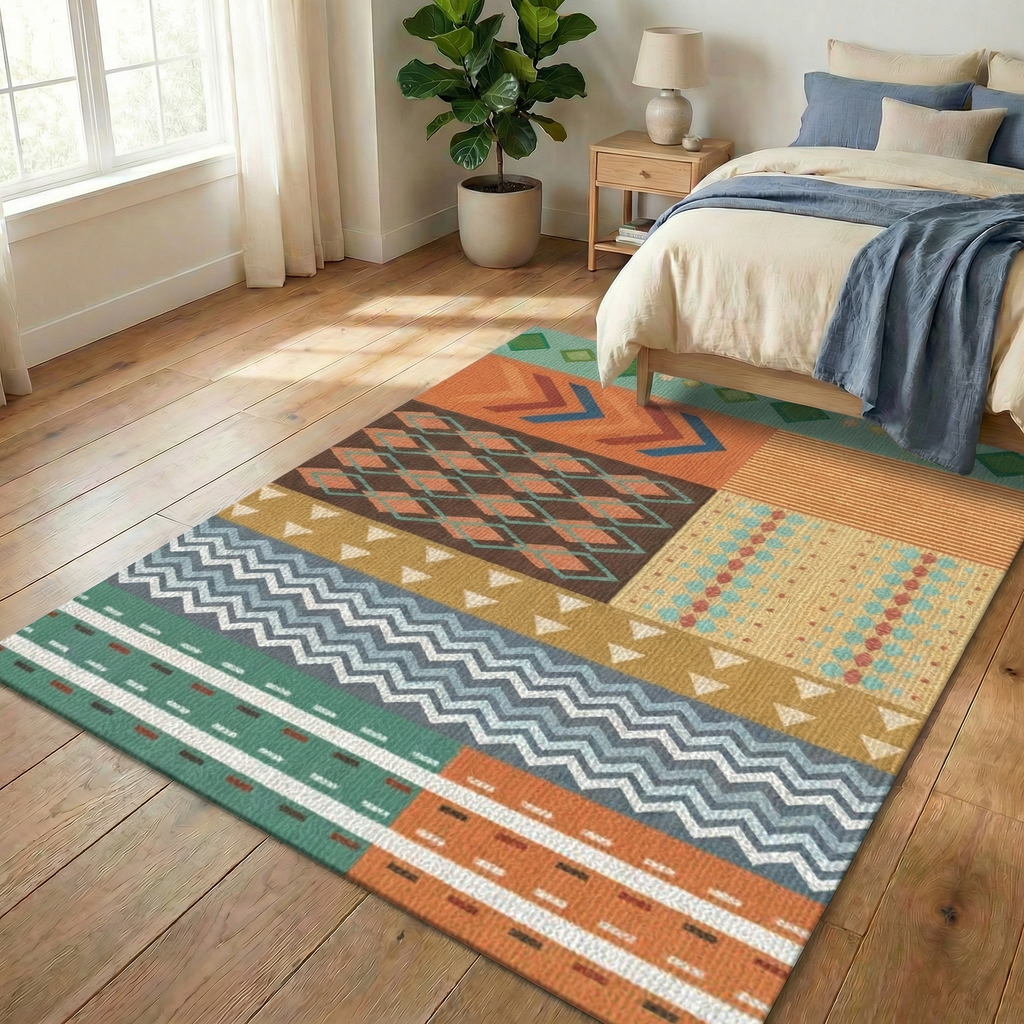 Ethnic Geometric Living Room Rug