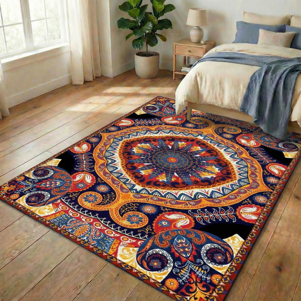 Retro Ethnic Floor Rug for Living Room