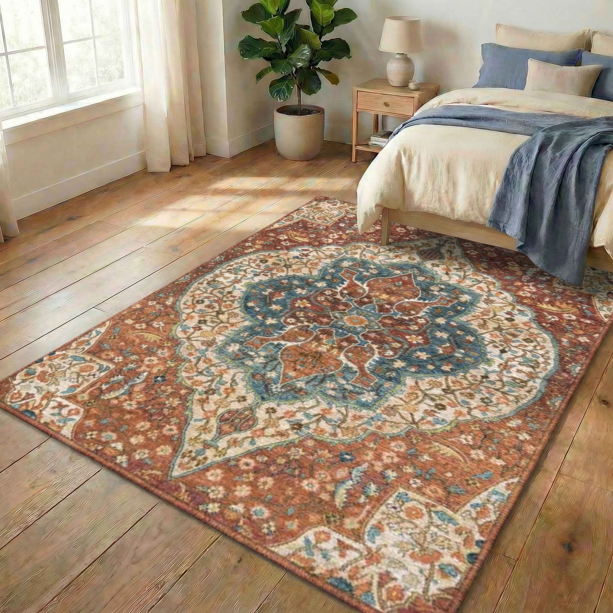Ethnic Pattern Floor Carpet for Living Room
