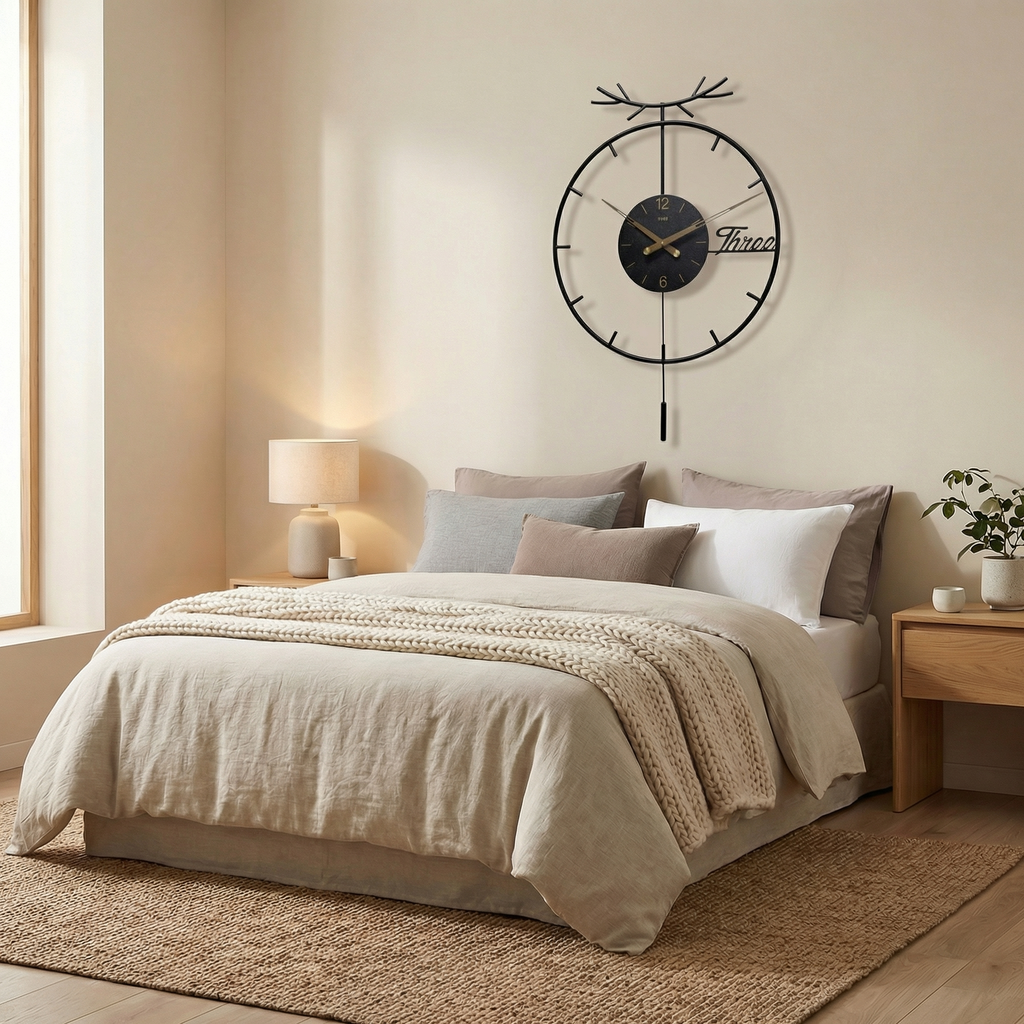 Modern Metal Swing Wall Clock