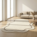 Minimalist Faux Cashmere Area Rug – Non-Slip Soft Floor Rug