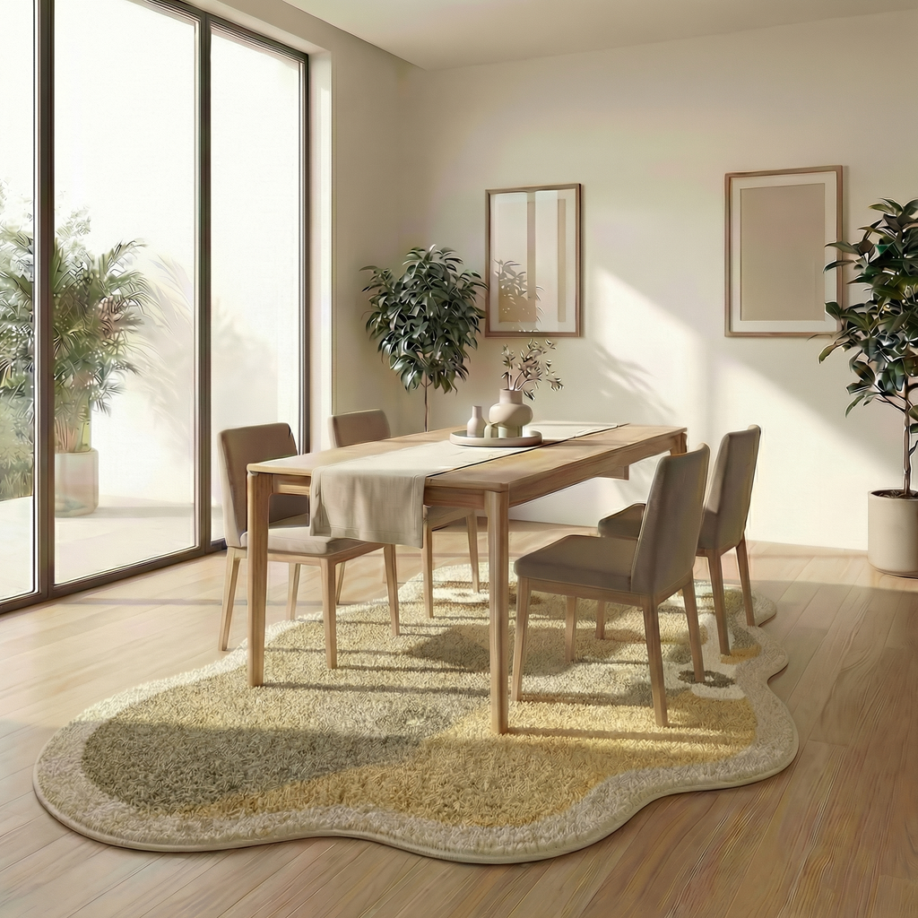 Minimalist Faux Cashmere Area Rug – Non-Slip Soft Floor Rug