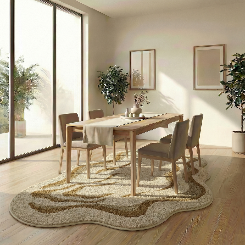 Minimalist Faux Cashmere Area Rug – Non-Slip Soft Floor Rug