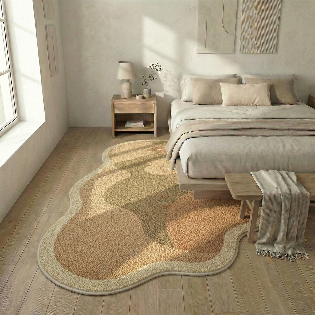 Minimalist Faux Cashmere Area Rug – Non-Slip Soft Floor Rug