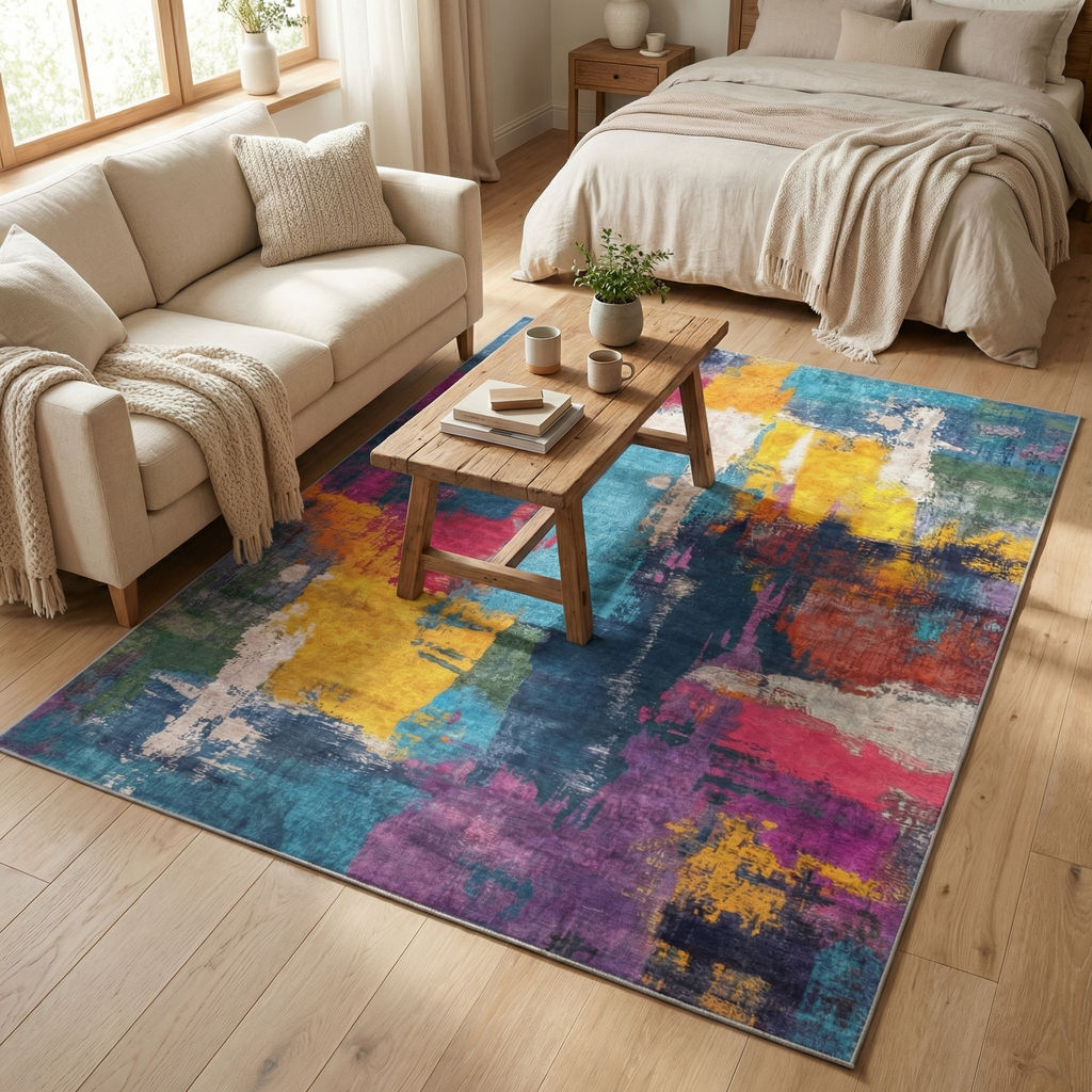 Nordic Area Rug – Non-Slip Living Room Rug