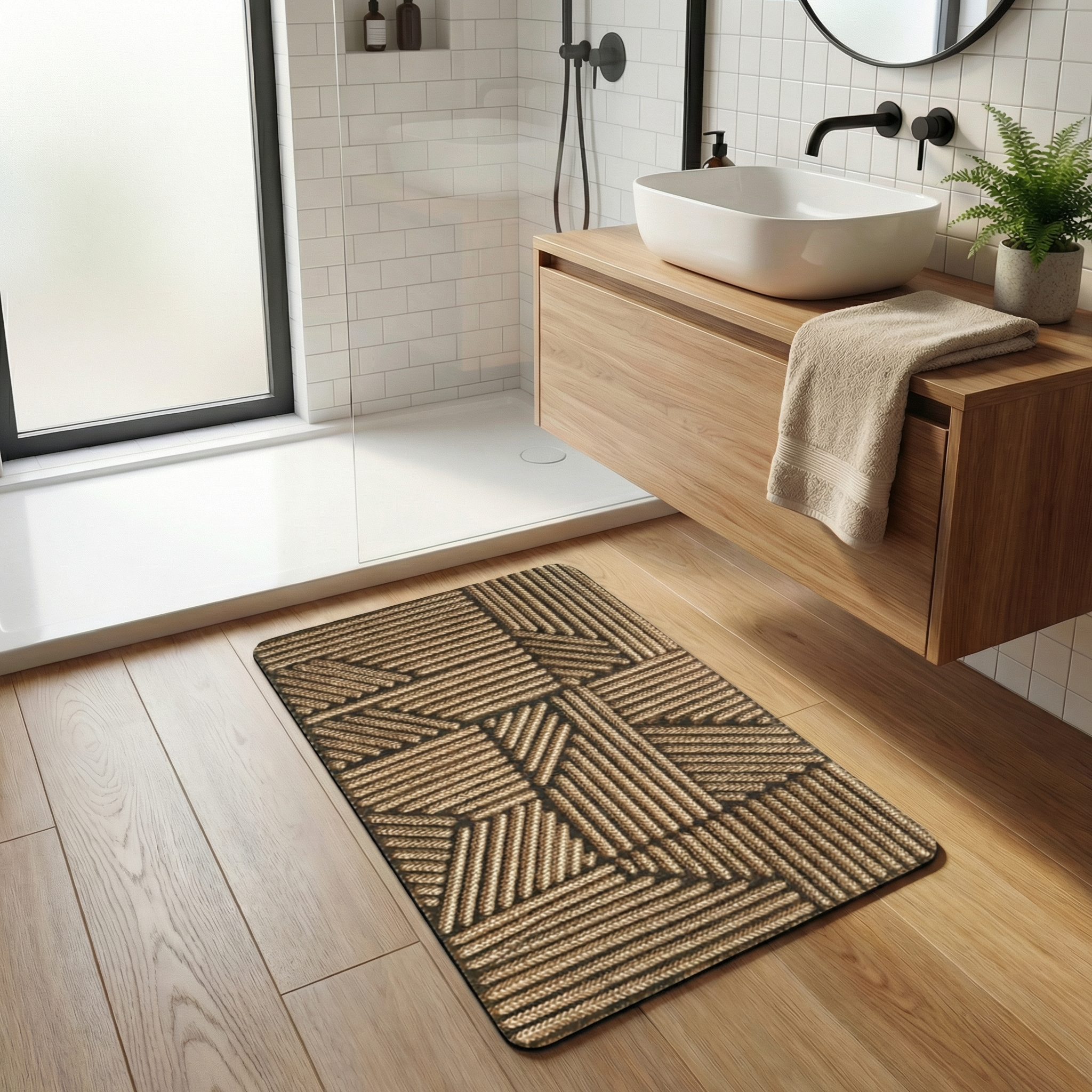 Nordic Silk Loop Door Mat – Non-Slip Entryway Floor Mat