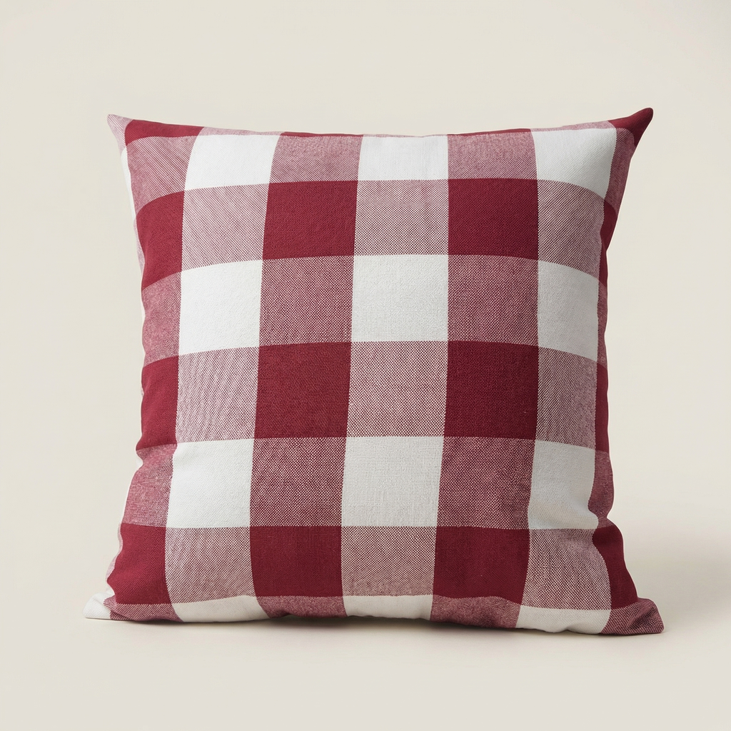 Plaid Throw Cushion
