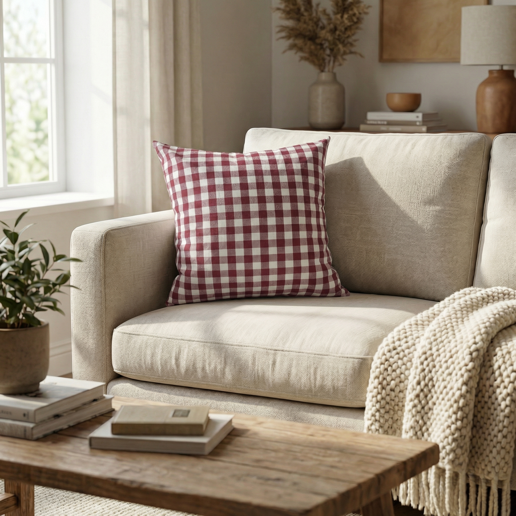 Checkered & Striped Cushion