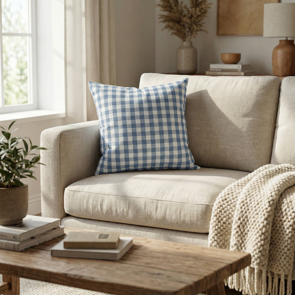 Checkered & Striped Cushion