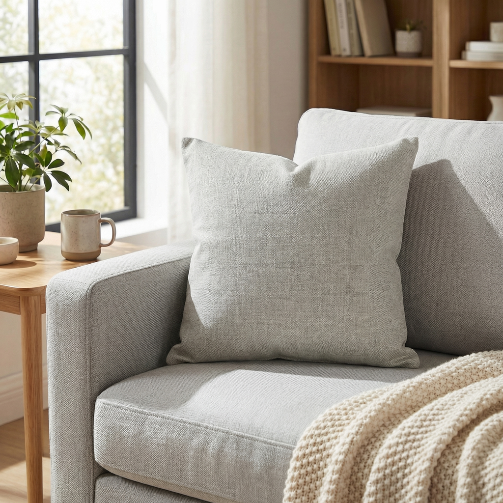 Solid Color Linen Cushion