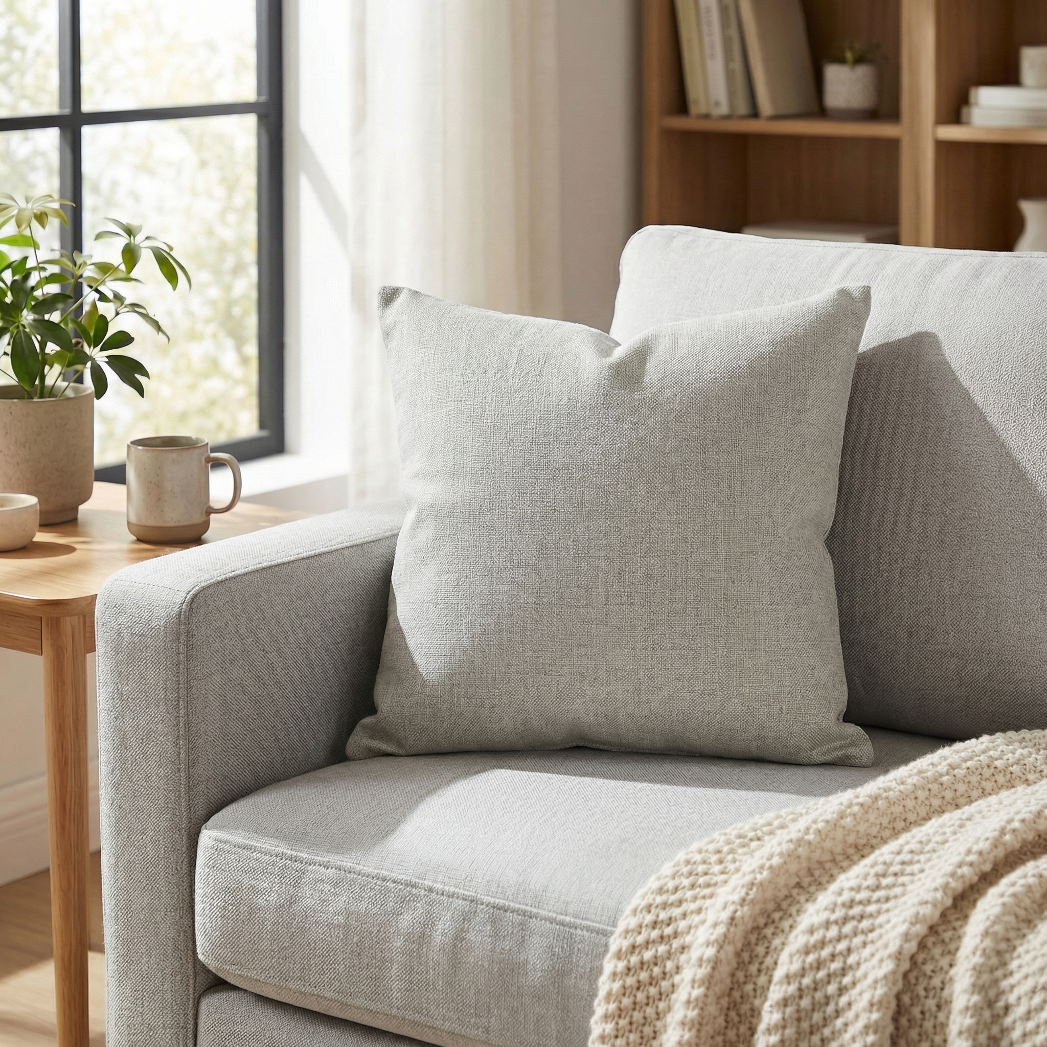 Solid Color Linen Cushion