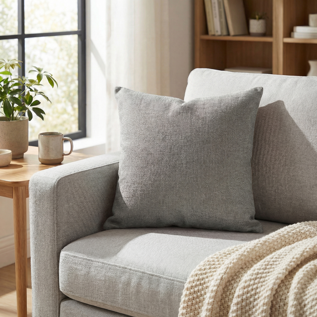 Solid Color Linen Cushion