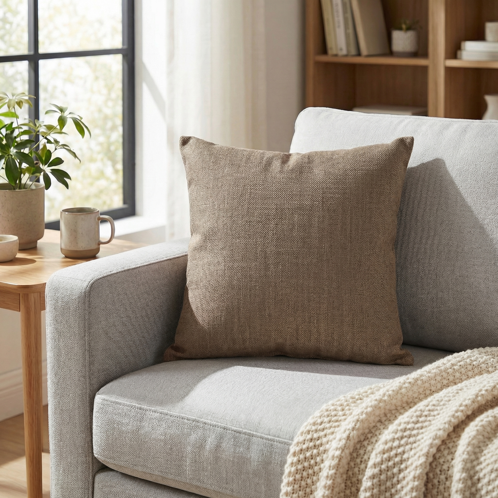 Solid Color Linen Cushion
