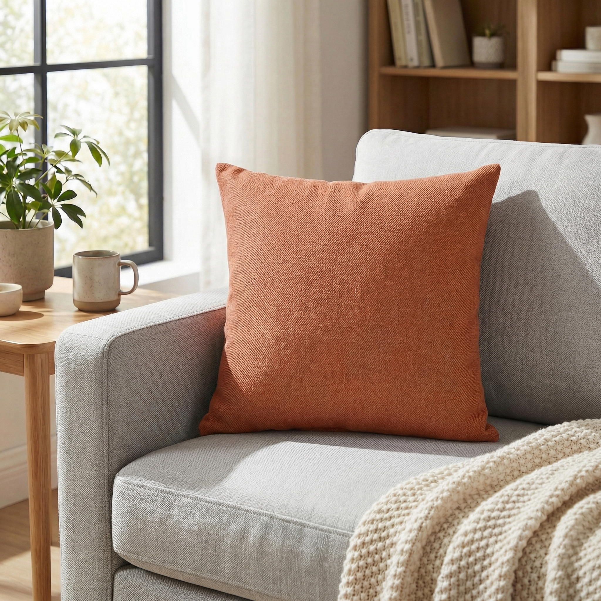 Solid Color Linen Cushion