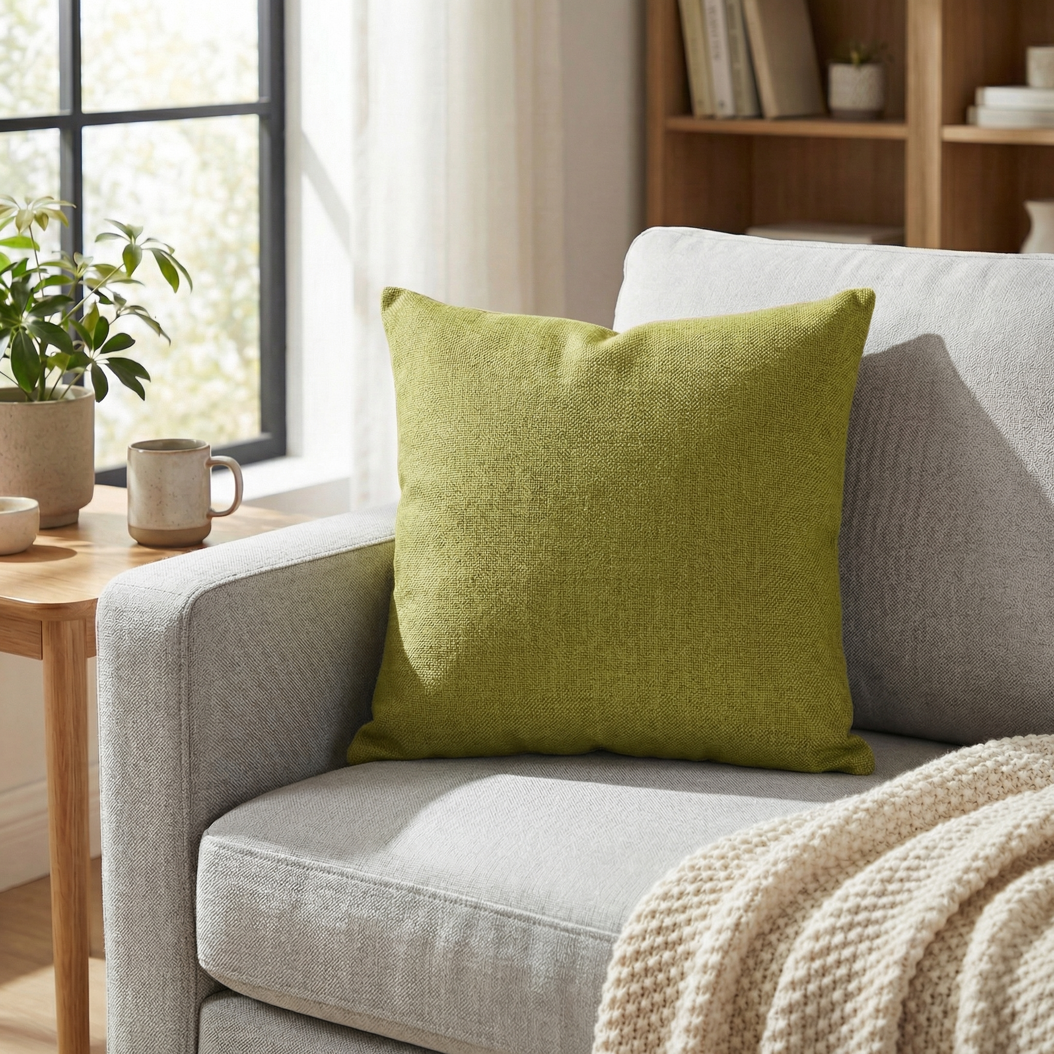 Solid Color Linen Cushion