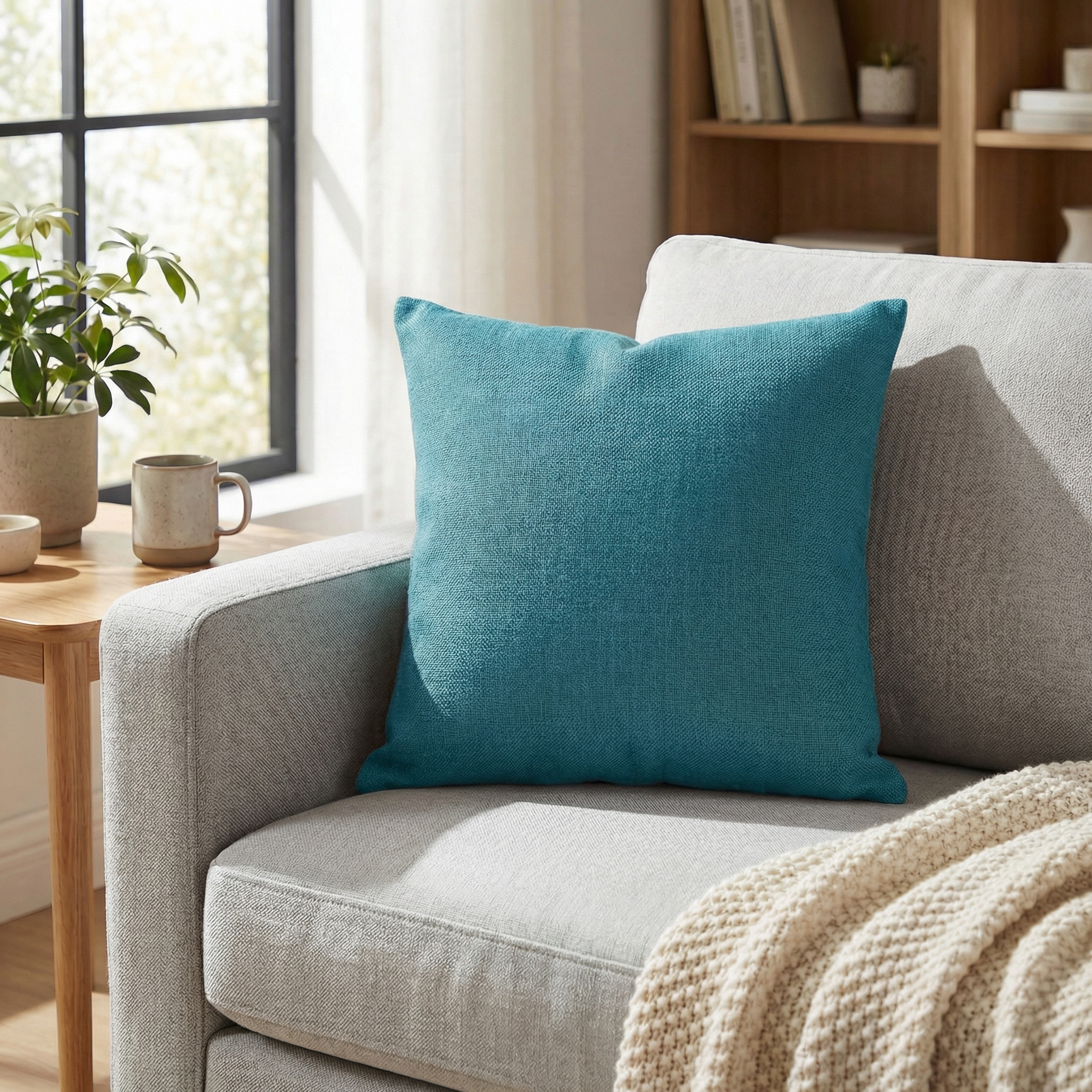 Solid Color Linen Cushion