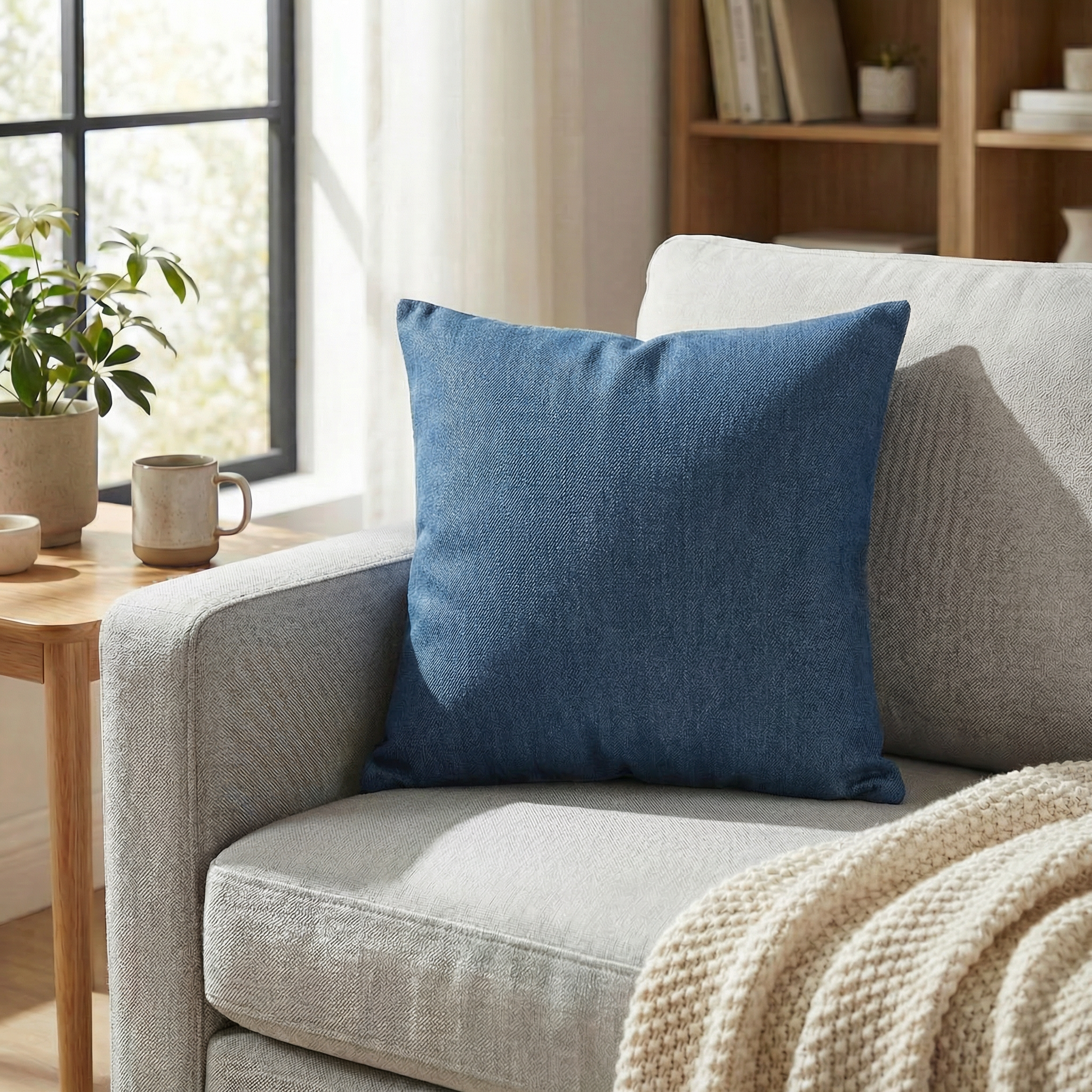 Solid Color Linen Cushion