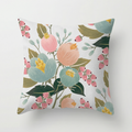 Pastoral Floral Cushion Soft Botanical Throw Pillow