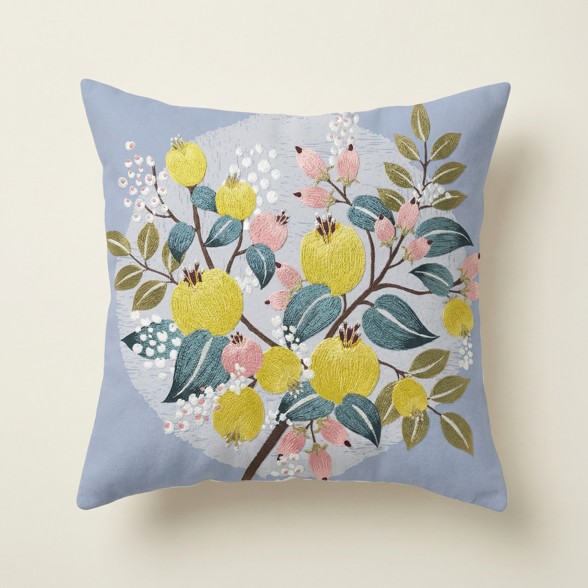 Blue Botanical Cushion