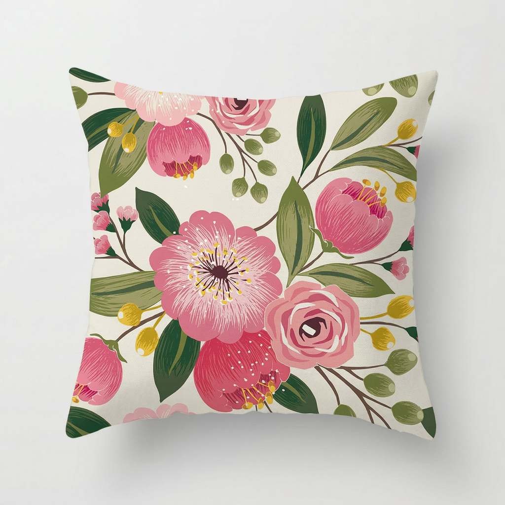 Vibrant Floral Cushion