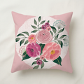Pink Floral Cushion