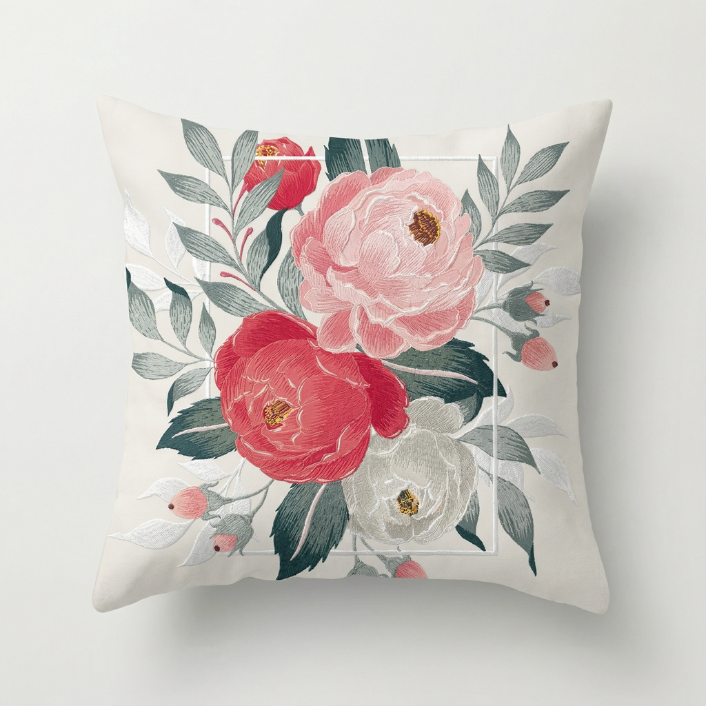 Elegant Decorative Flower Cushion