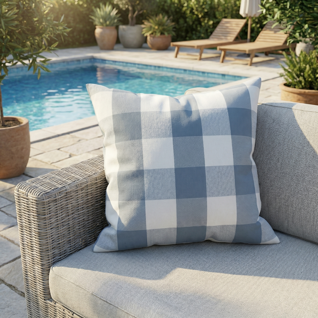 Plaid Throw Cushion