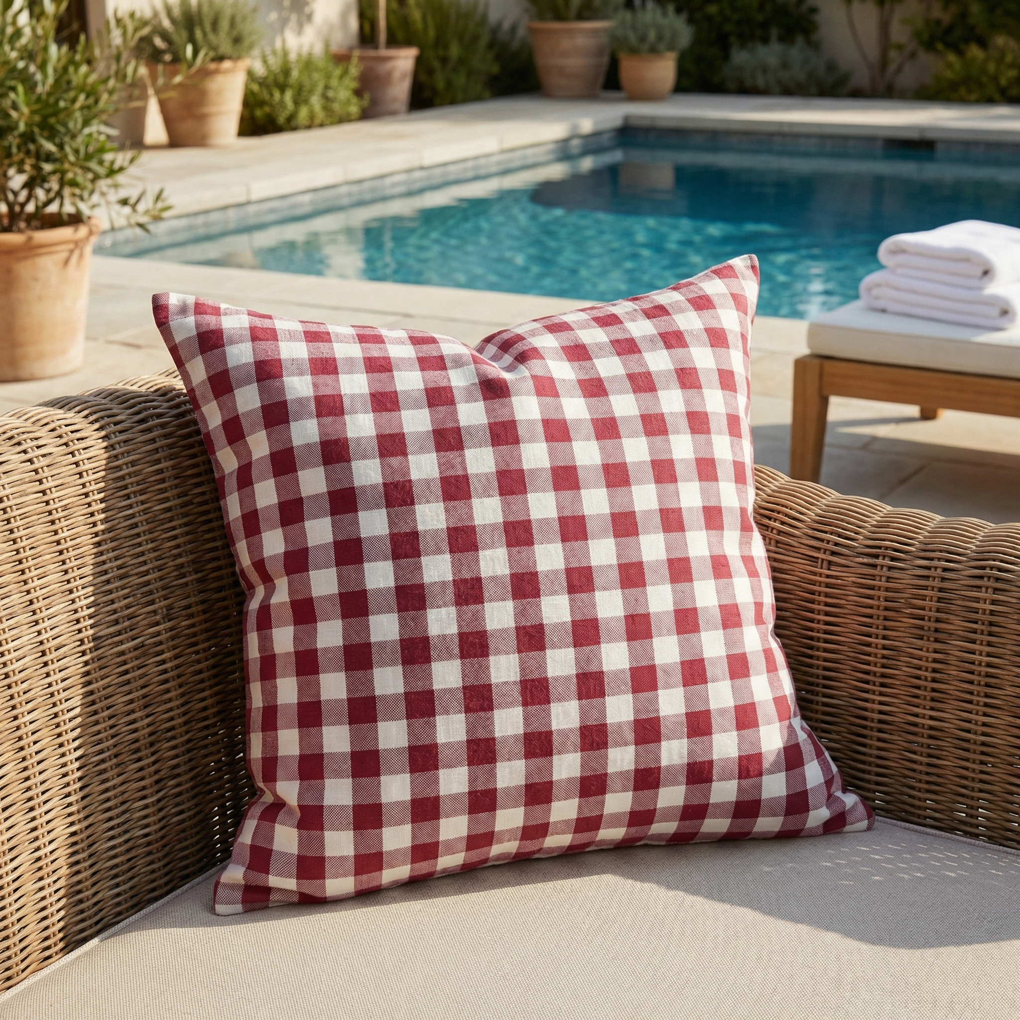 Checkered & Striped Cushion