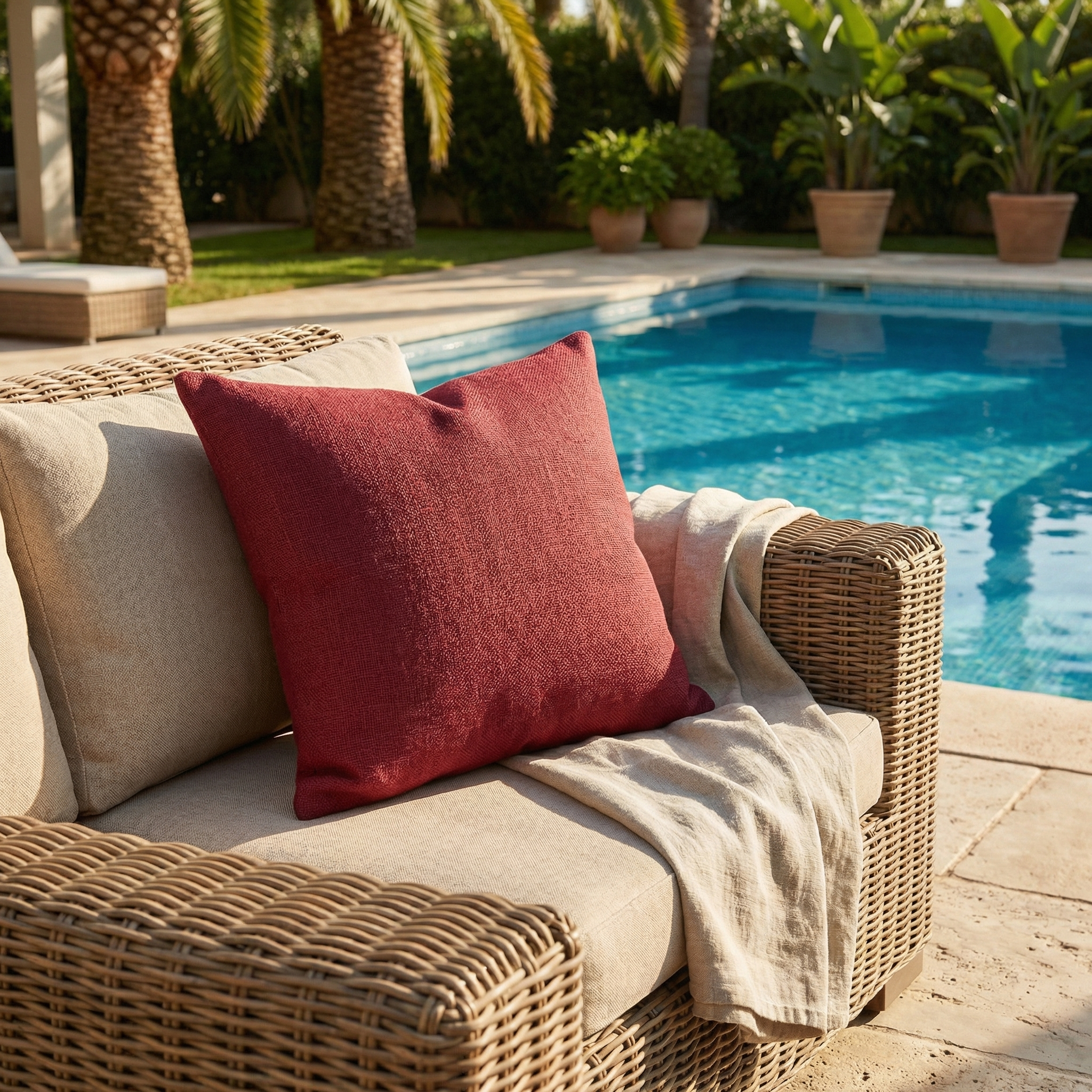 Solid Color Linen Cushion