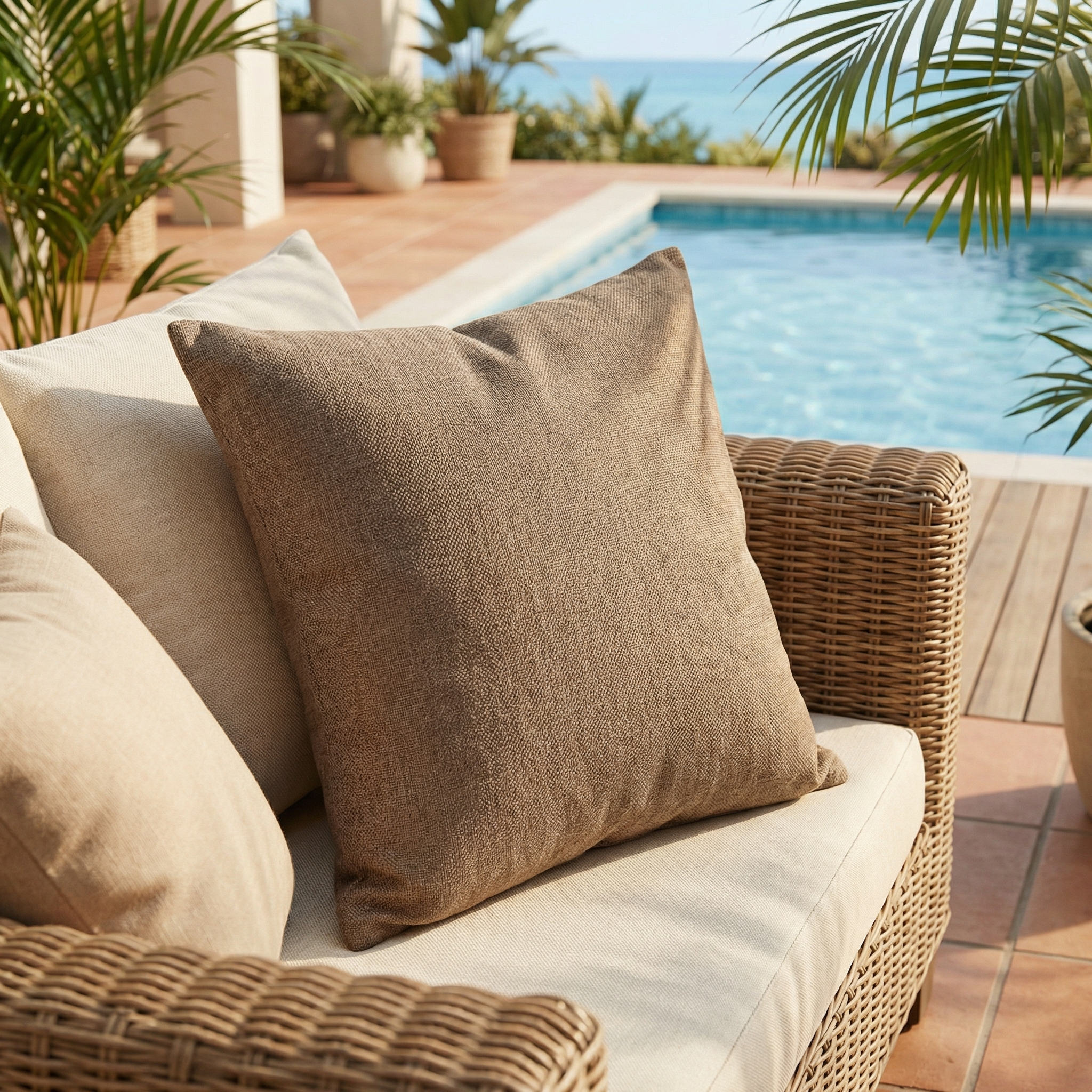 Solid Color Linen Cushion