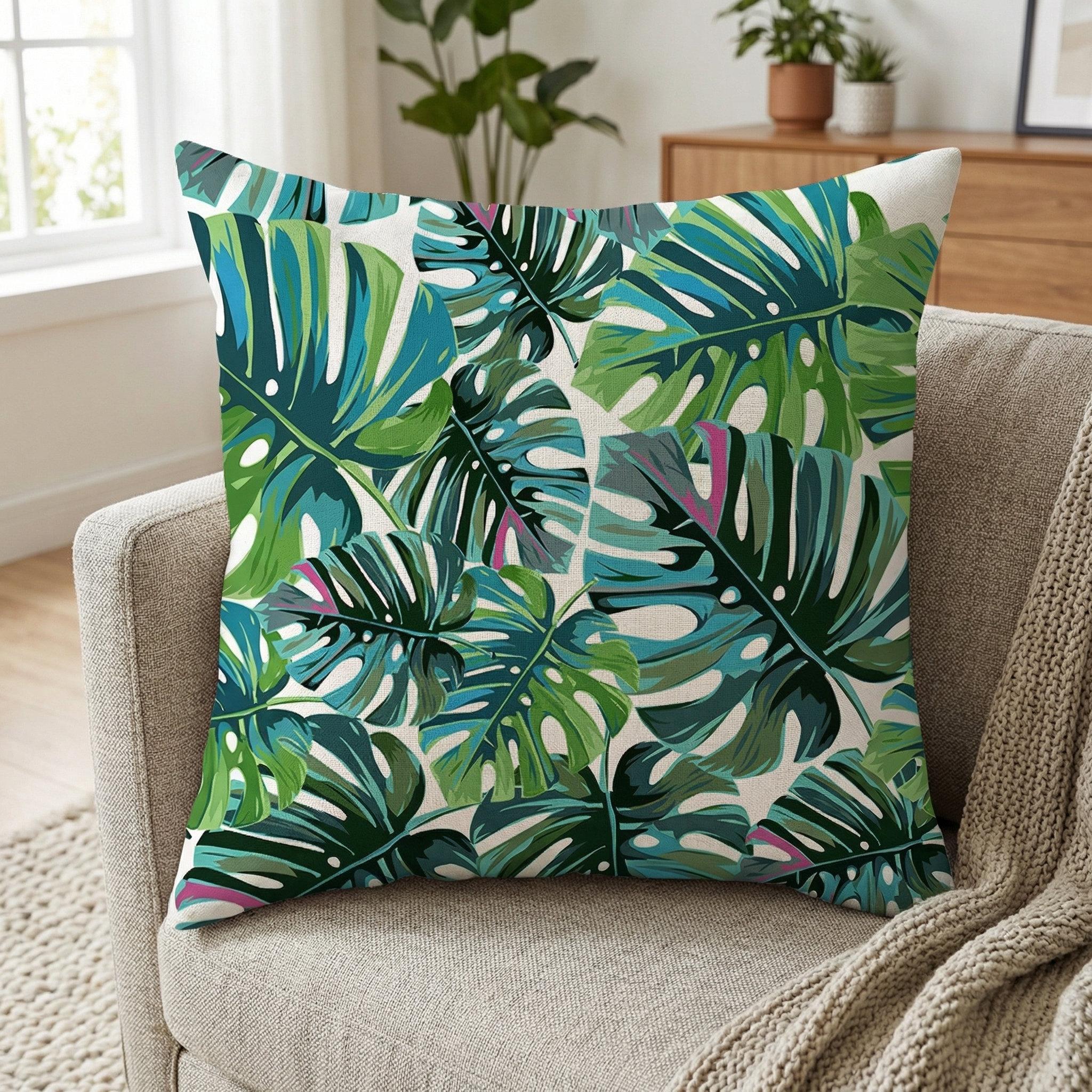 Nordic Tropical Plant & Fruit outdoor Cushion
