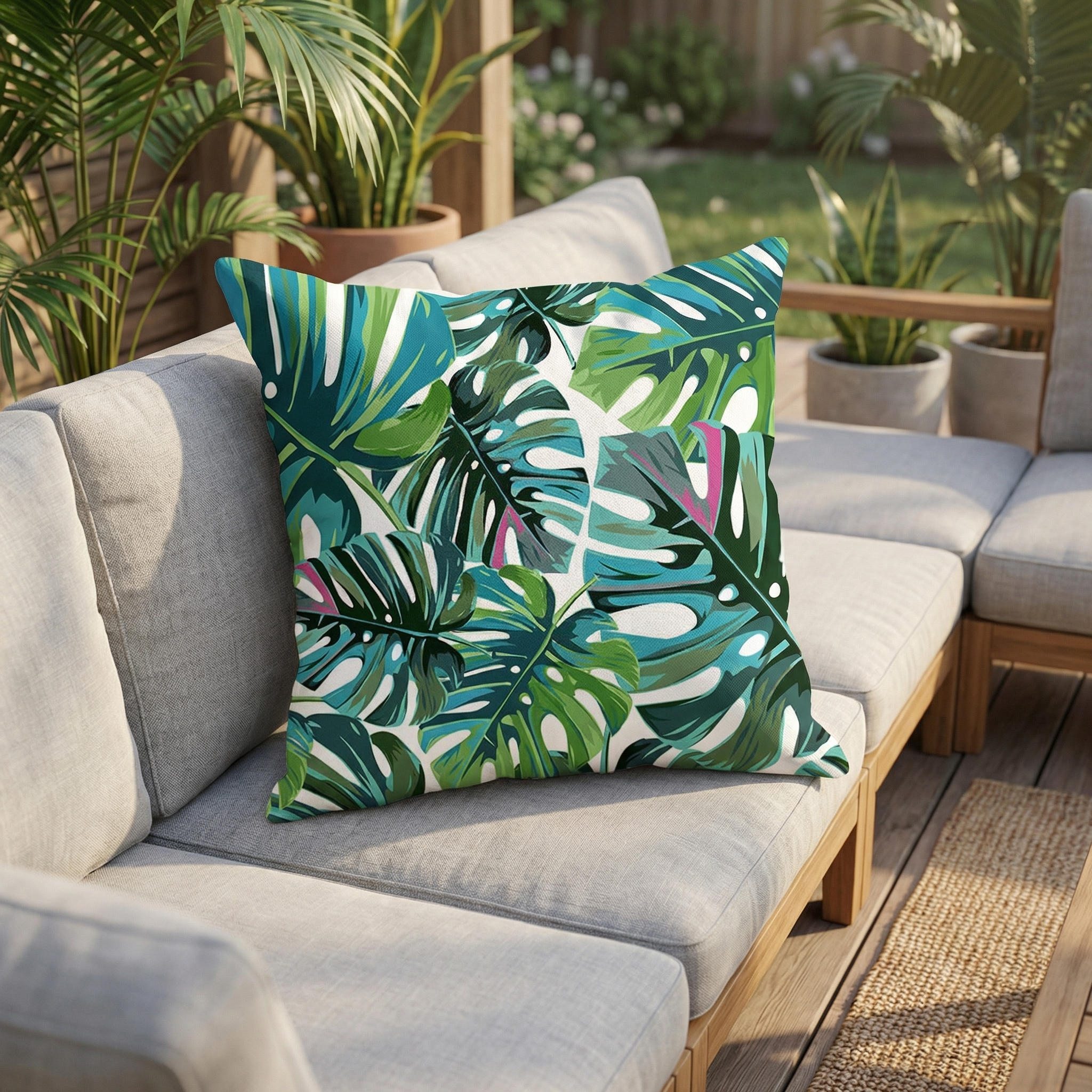 Nordic Tropical Plant & Fruit outdoor Cushion