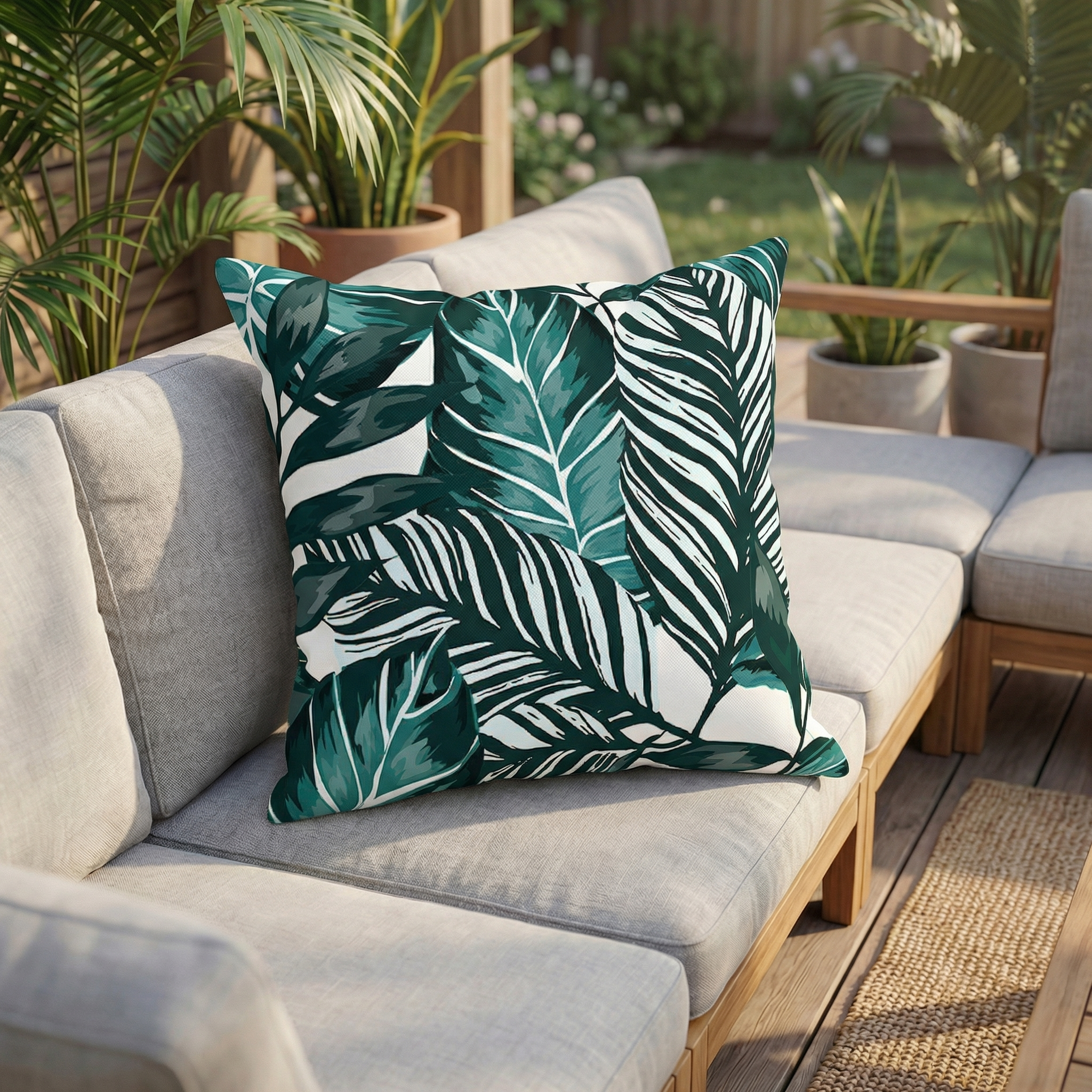 Nordic Tropical Plant & Fruit outdoor Cushion