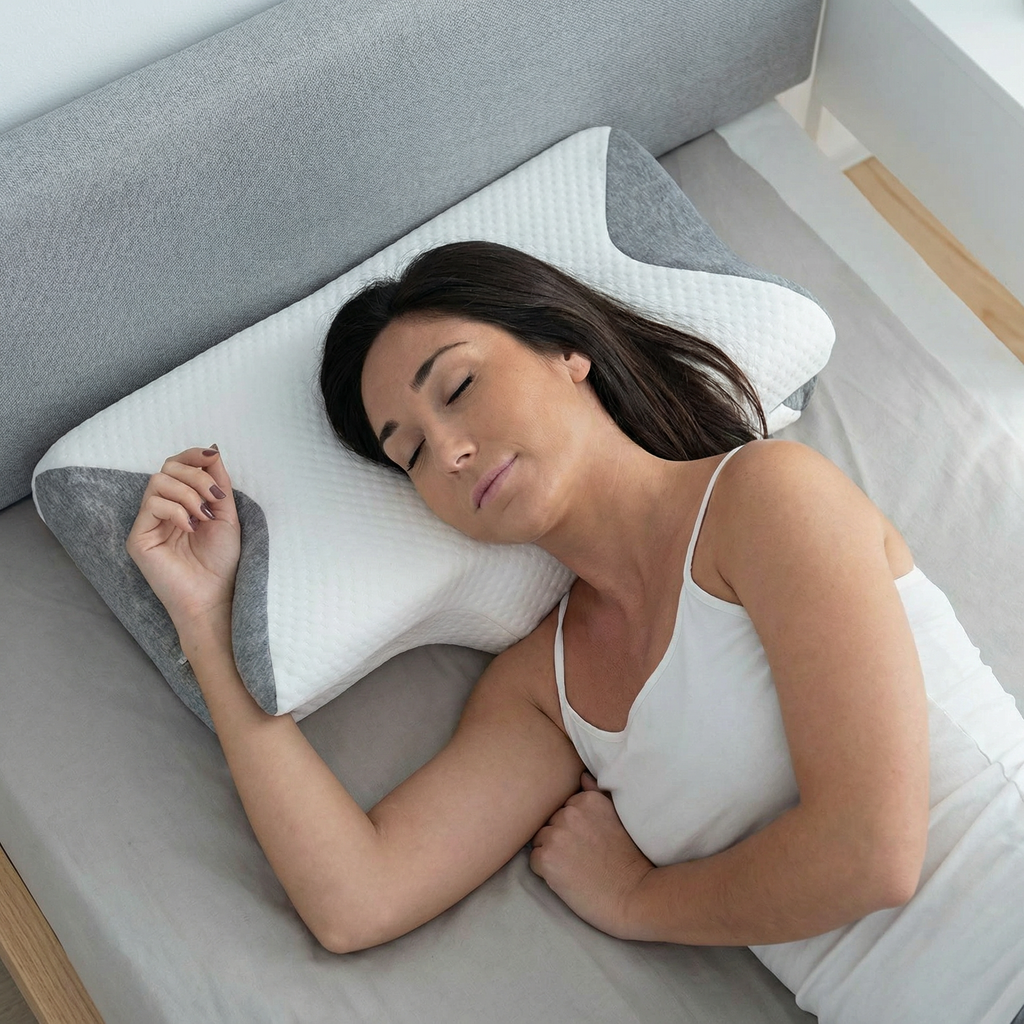 Ergonomic Memory Foam Neck Pillow