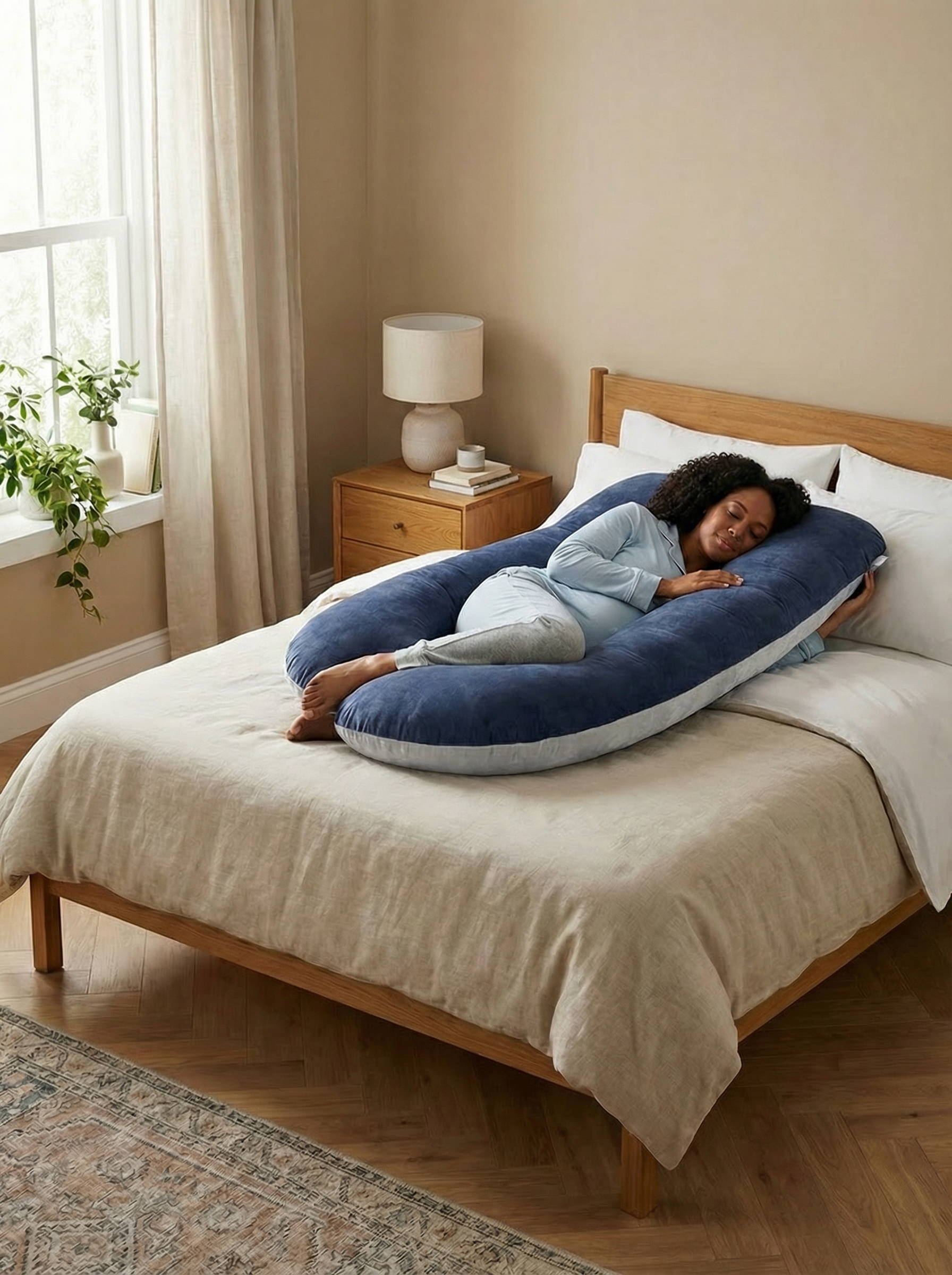 Crystal Velvet Maternity Body Pillow