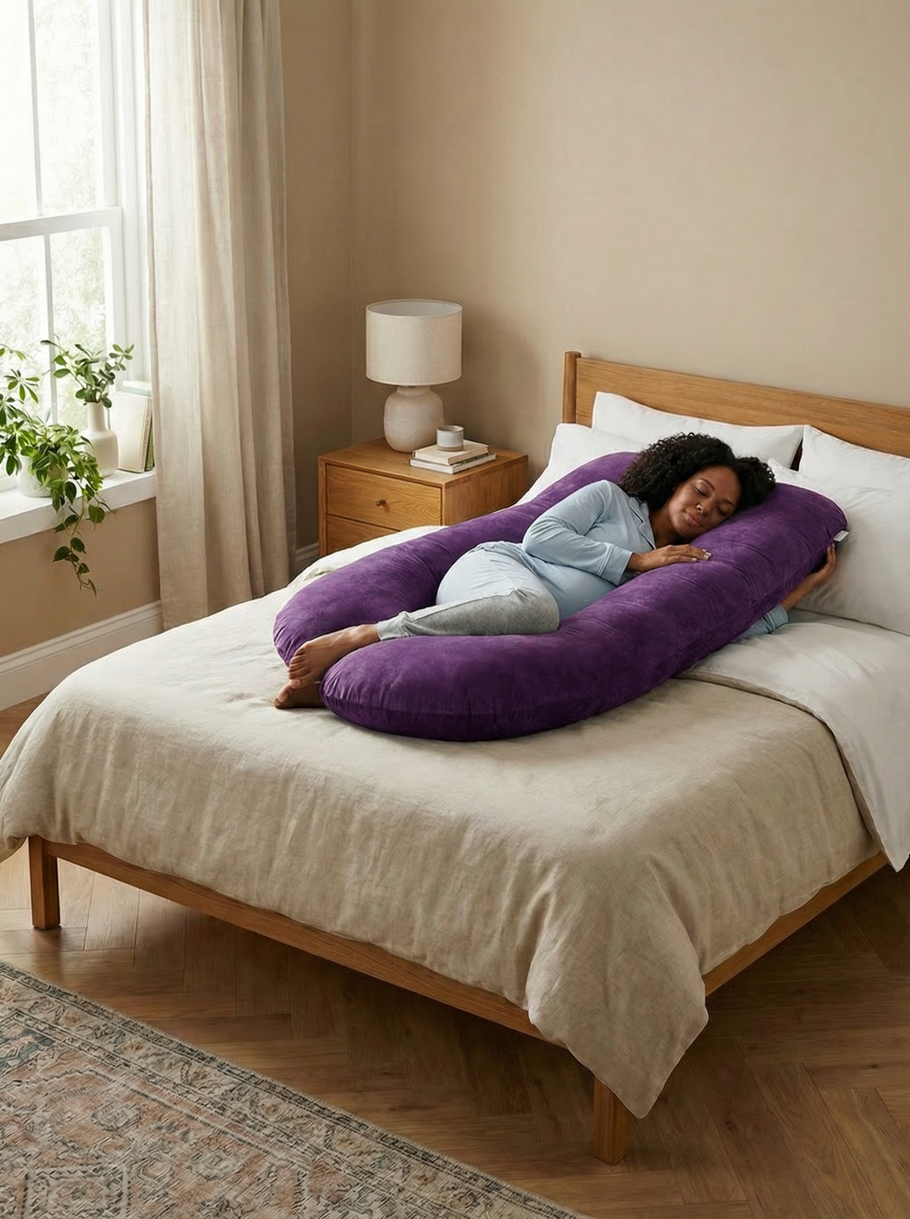 Crystal Velvet Maternity Body Pillow