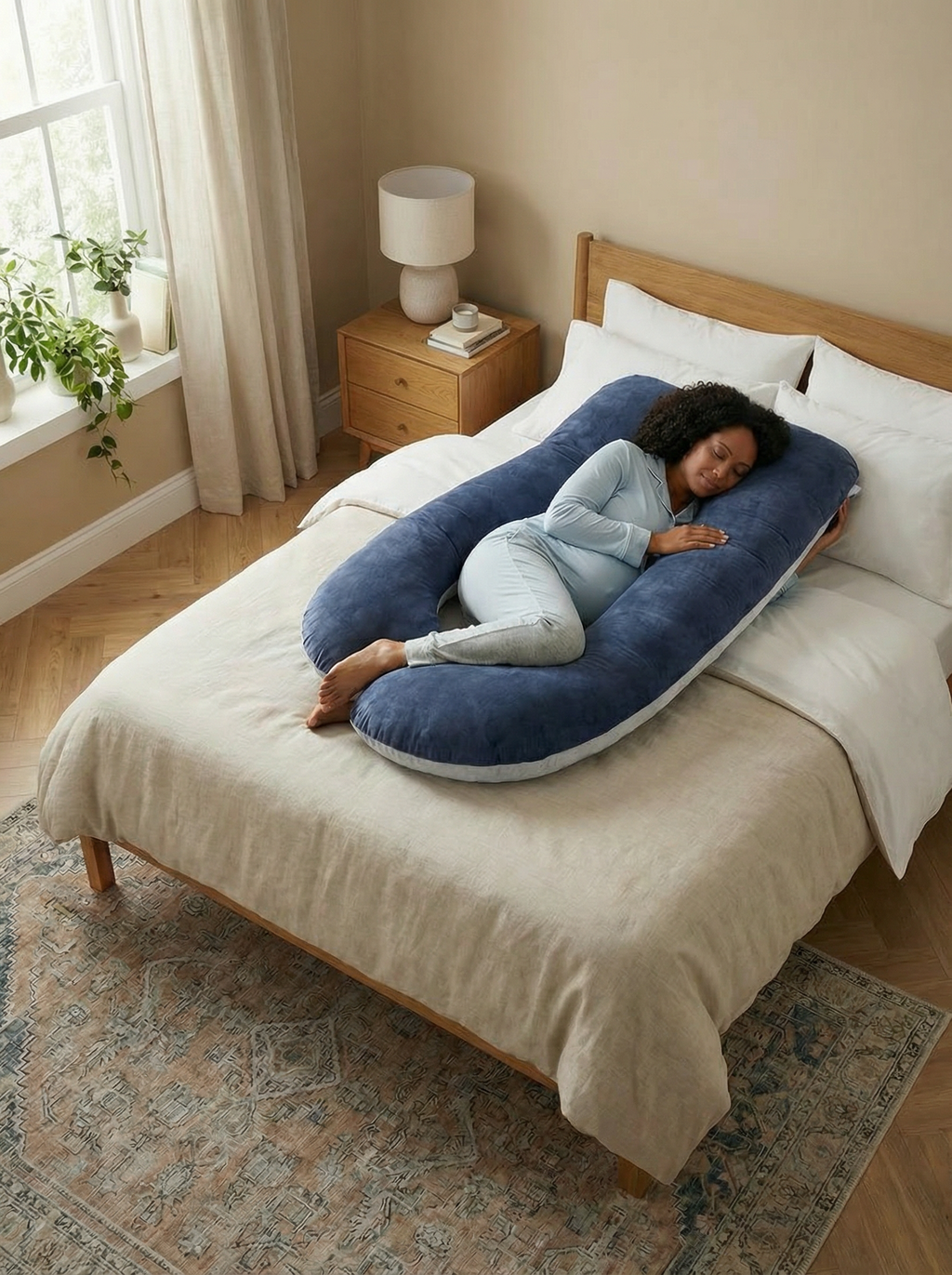 Crystal Velvet Maternity Body Pillow