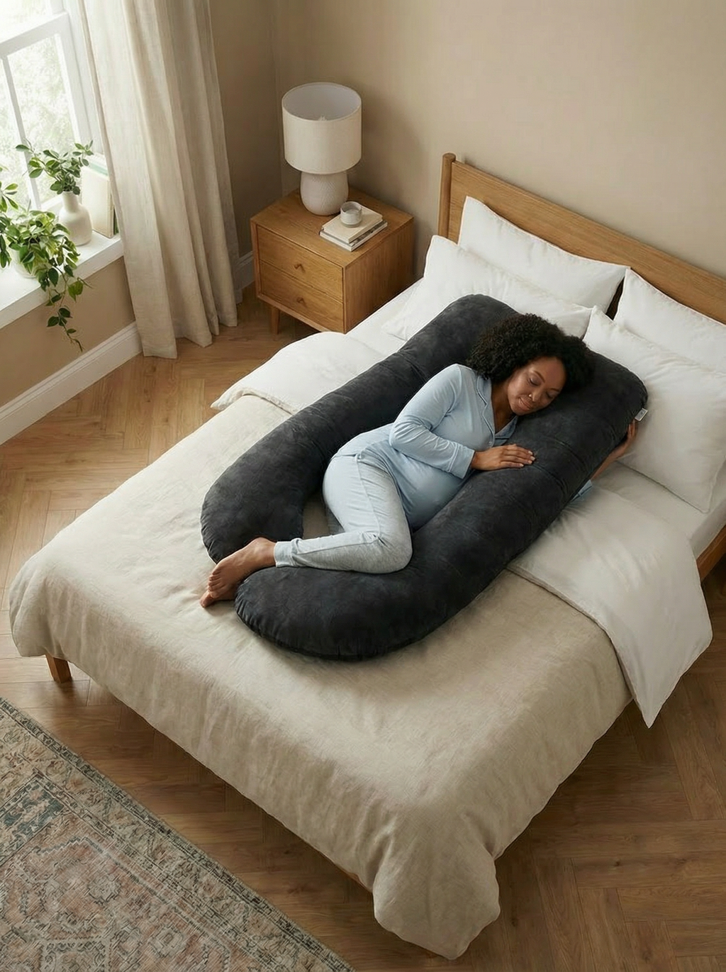 Crystal Velvet Maternity Body Pillow