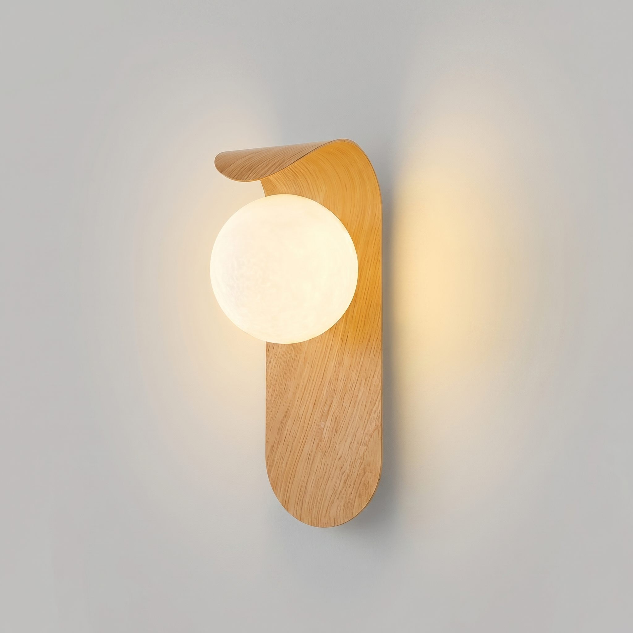 Japanese Style Wood Grain Wall Light Modern LED Wall Lamp for Corridor