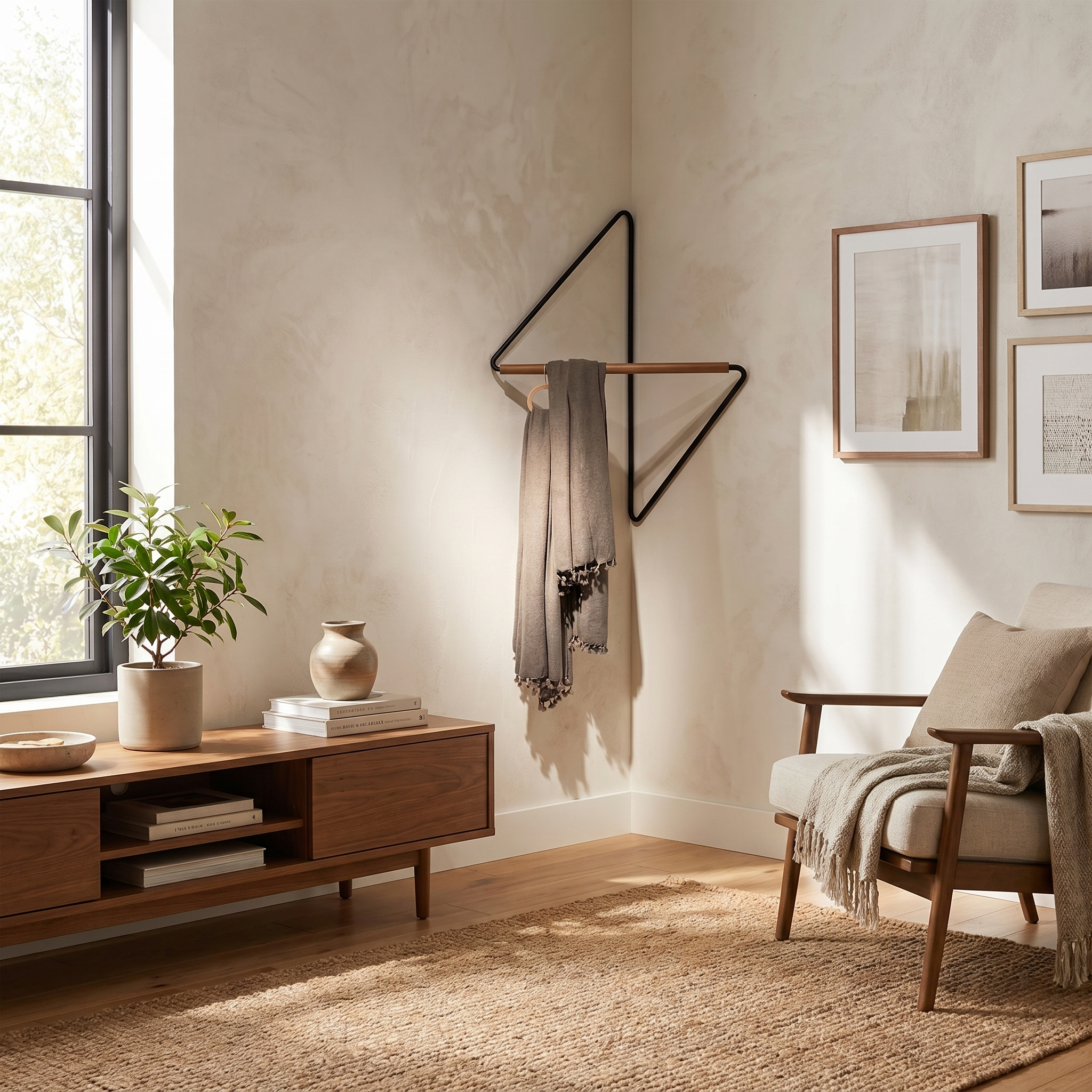 Nordic Corner Wall Clothes Hanger
