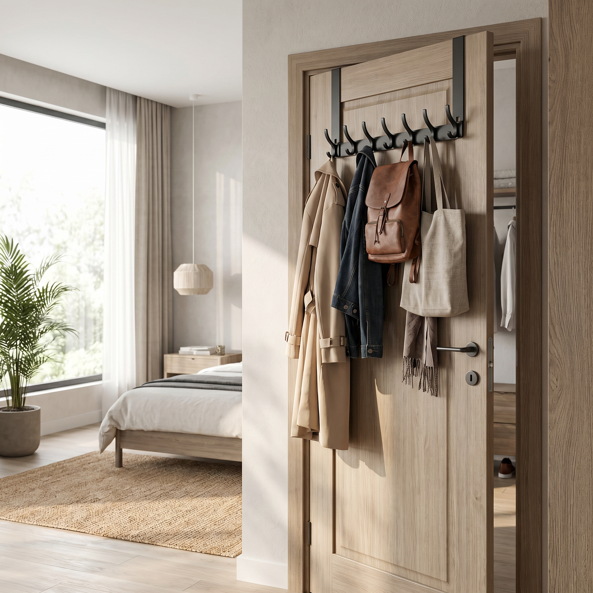 Aluminum Clothes Hanger with 7 Hooks