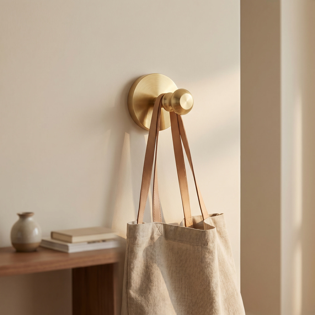 Brass Wall Hook Punch-Free European Style