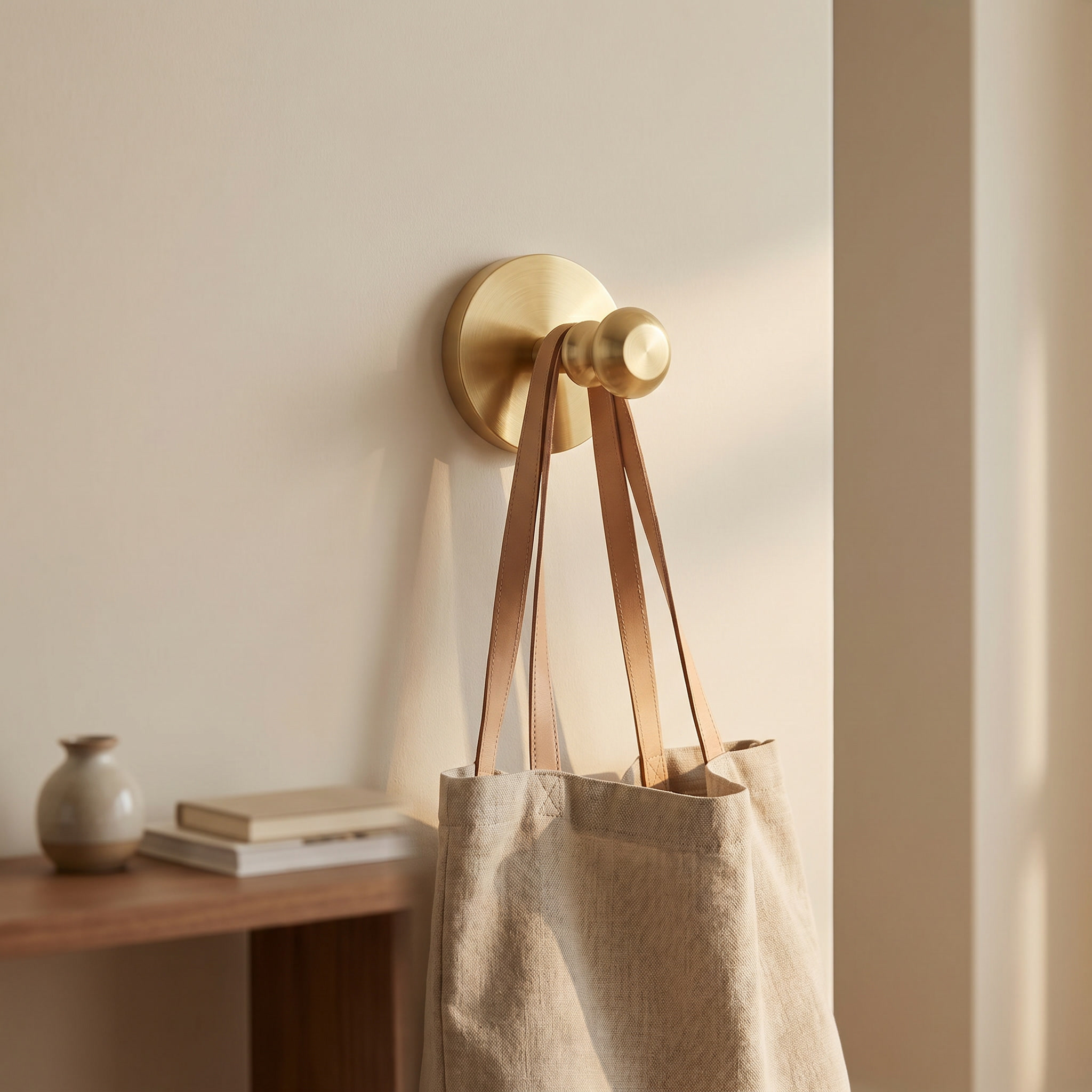 Brass Wall Hook Punch-Free European Style