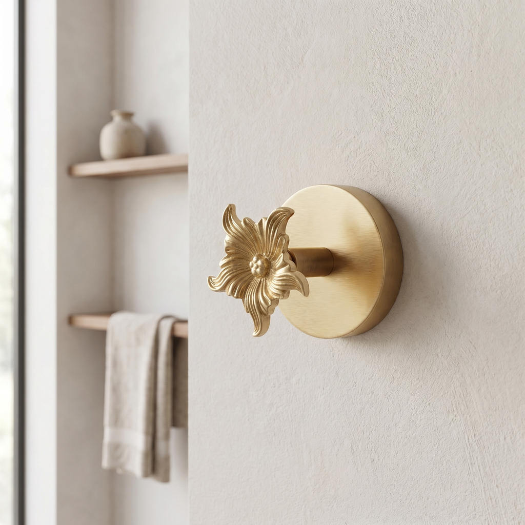 Brass Wall Hook Punch-Free European Style