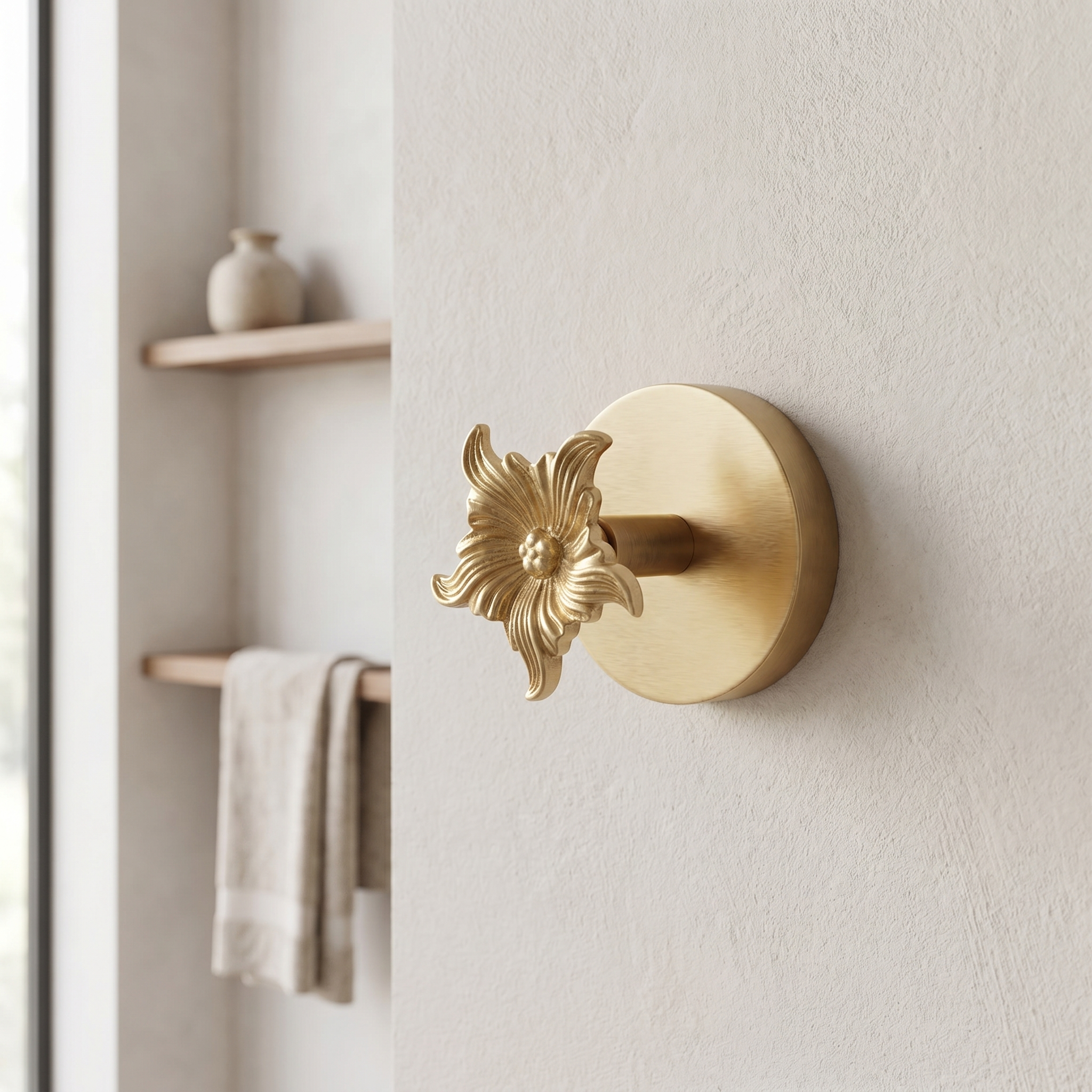 Brass Wall Hook Punch-Free European Style