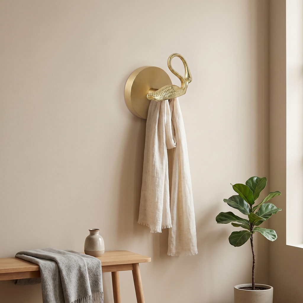 Brass Wall Hook Punch-Free European Style