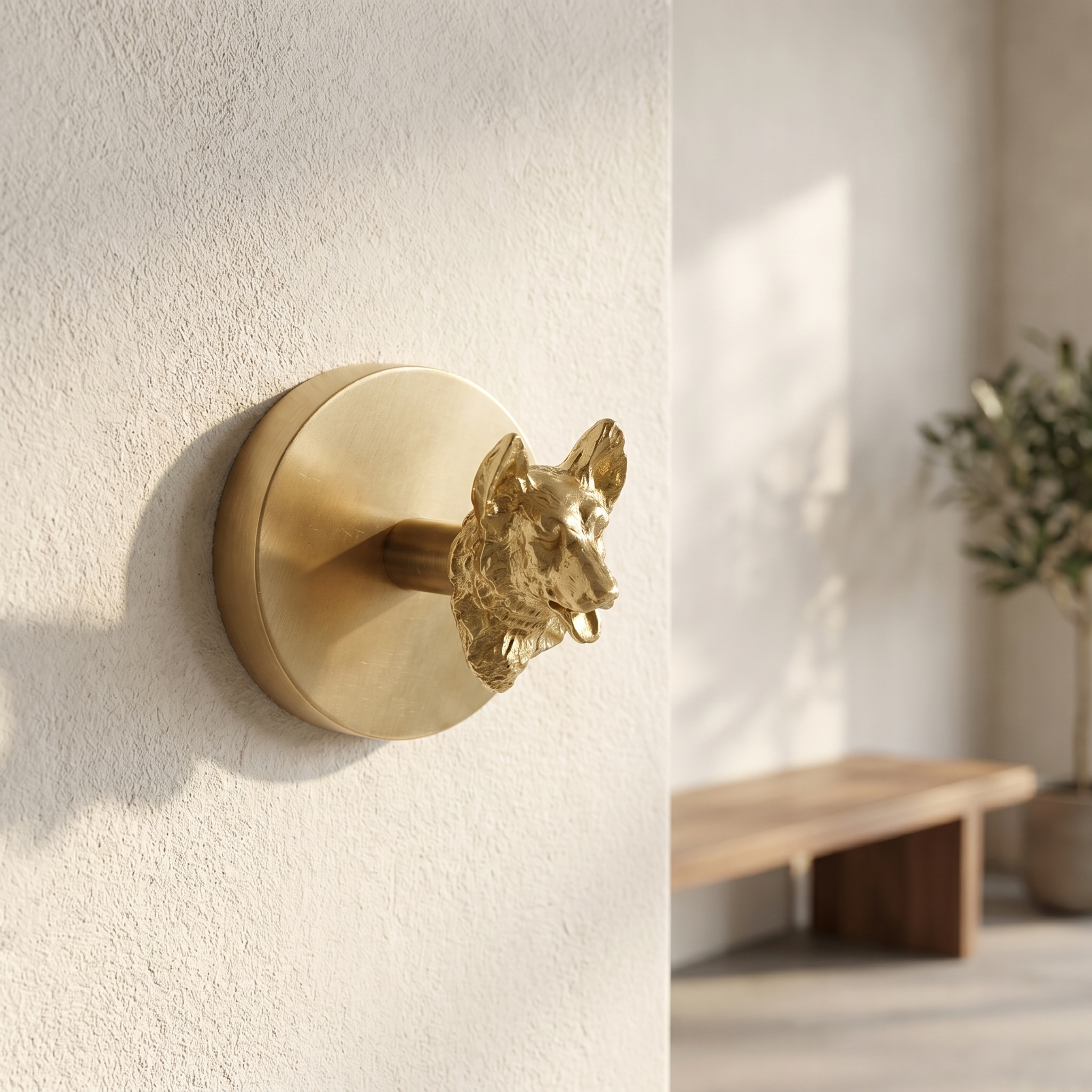 Brass Wall Hook Punch-Free European Style