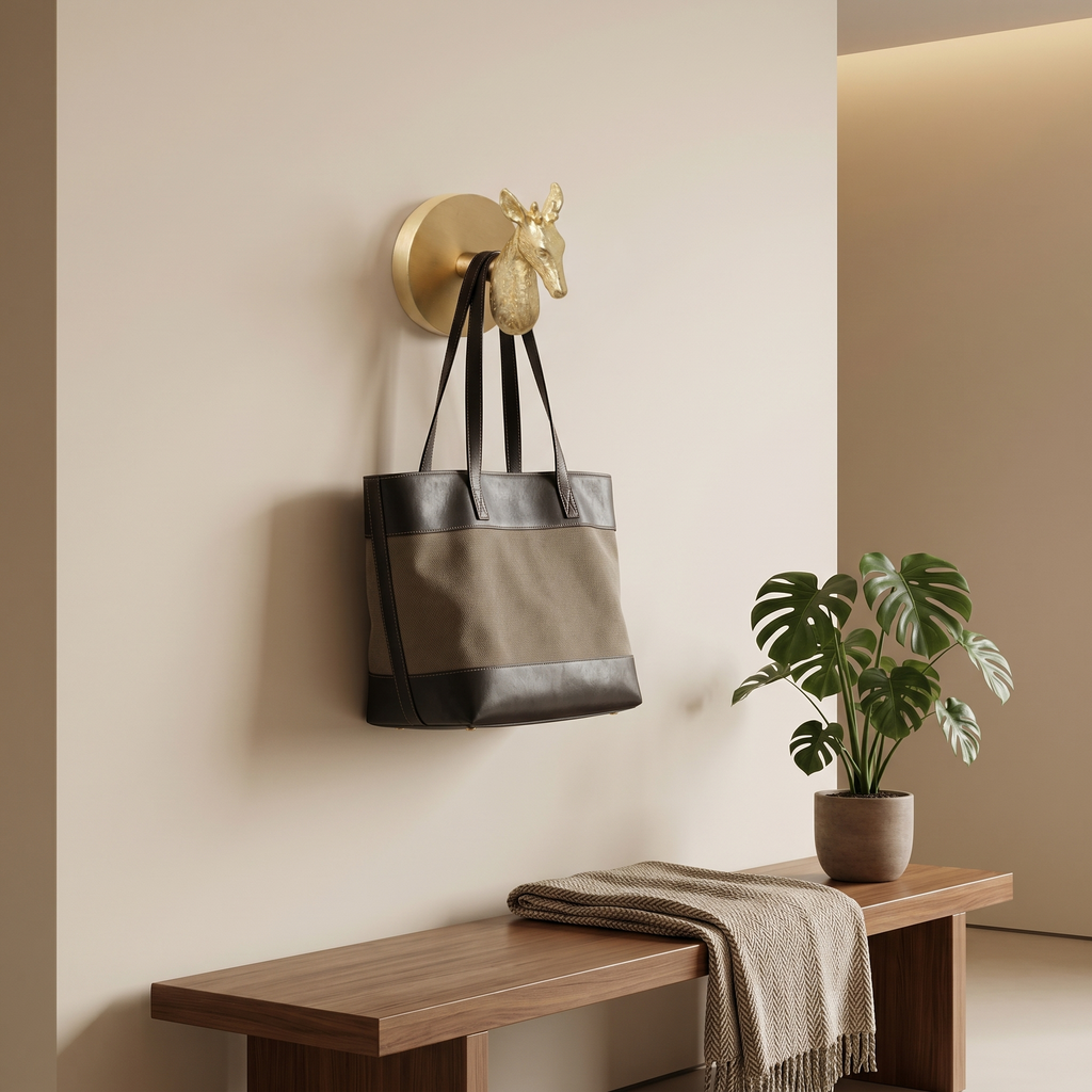 Brass Wall Hook Punch-Free European Style