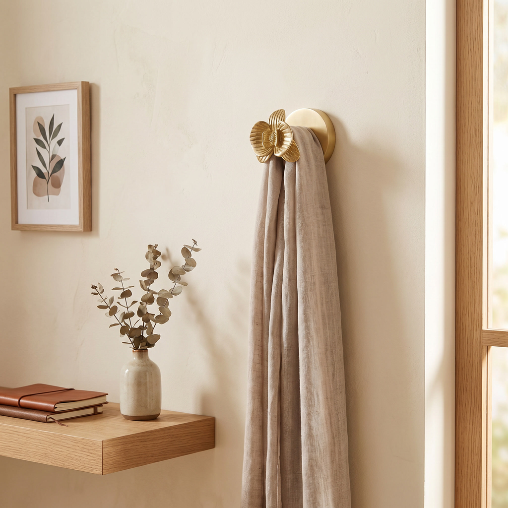 Brass Wall Hook Punch-Free European Style