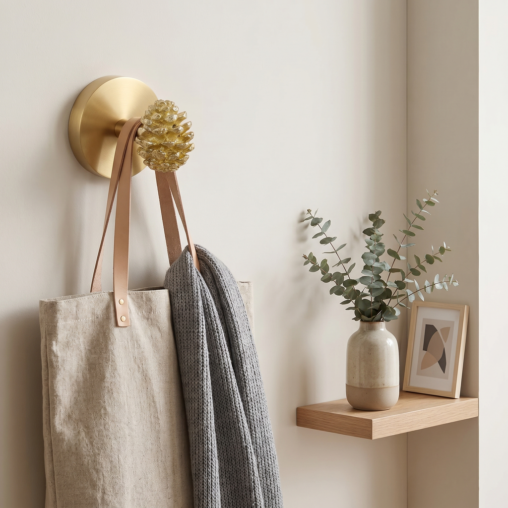 Brass Wall Hook Punch-Free European Style